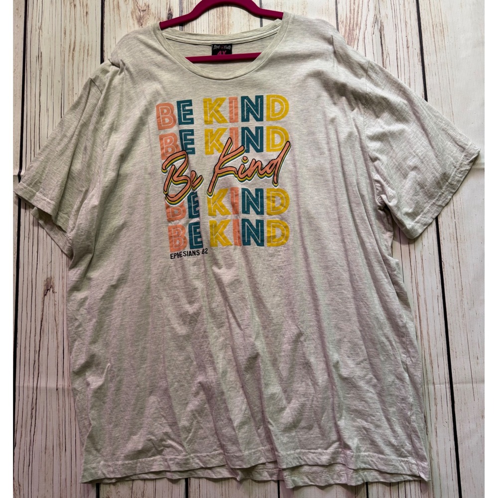 Love in Faith Womens Be Kind Ephesians 4:32 Graphic Tee Gray 4X
